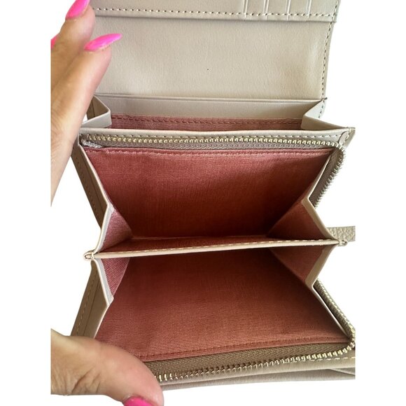 NINA RICCI Tan Pebble Leather Snap Zip Wallet - Picture 6 of 10